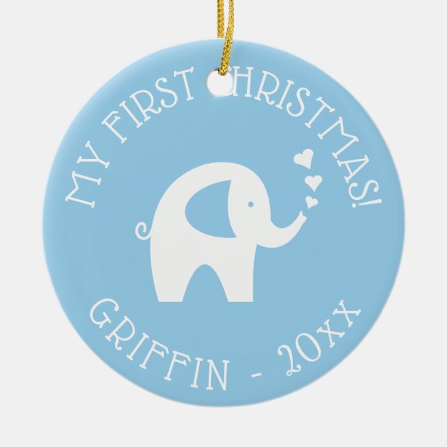 Baby's 1st Christmas tree ornament gift 20XX (Front)