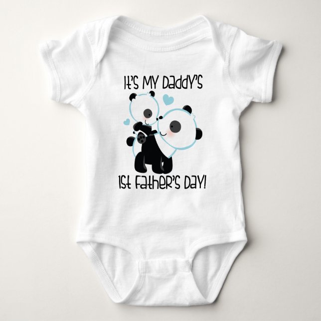 Baby's 1st Father's Day tee (panda) (Front)