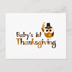 Baby's 1st Thanksgiving Holiday Postcard