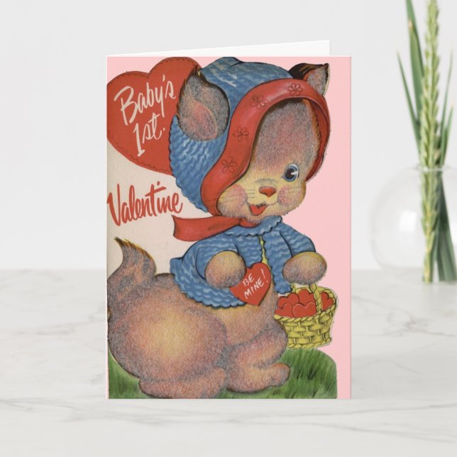 Baby's 1st  Valentine's Greeting Card (Front)