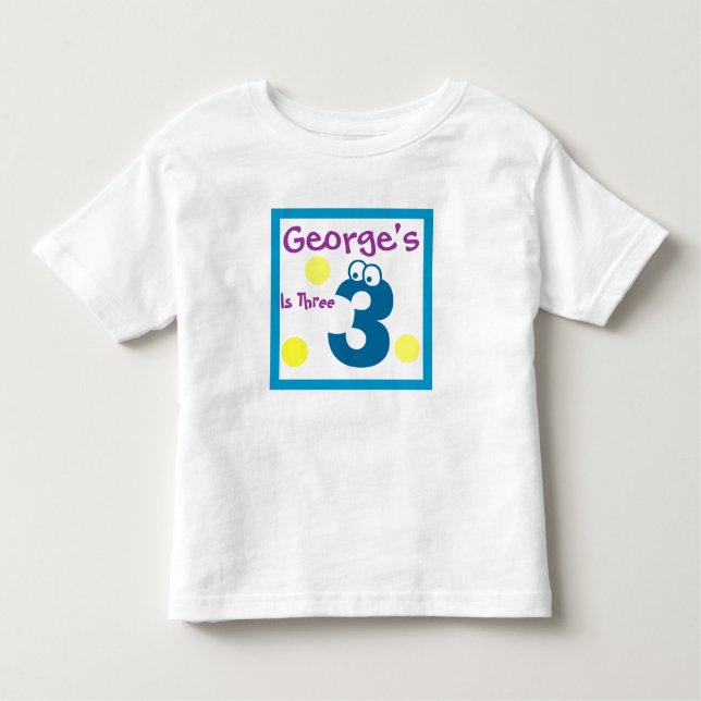 baby's 3rd Birthday, baby's third Toddler T-Shirt (Front)
