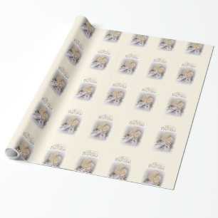 Baby's Baptism Neutral, Customisable Name, Liam Wrapping Paper