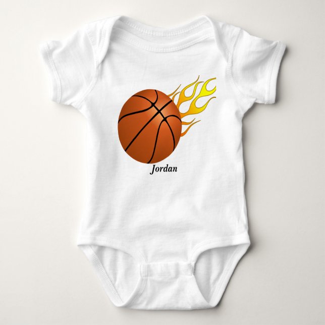 Baby's Basketball Baby Bodysuit (Front)