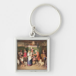 Baby's birthday party key ring
