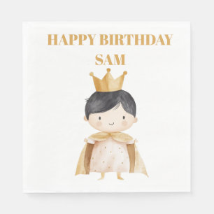 baby's birthdays Paper Napkins with little prince