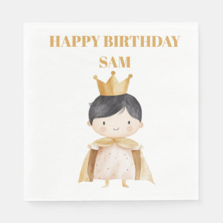 baby's birthdays Paper Napkins with little prince