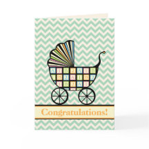 Baby's Blocks Stroller Greeting Card