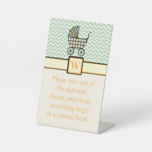 Baby's Blocks Stroller Pedestal Sign