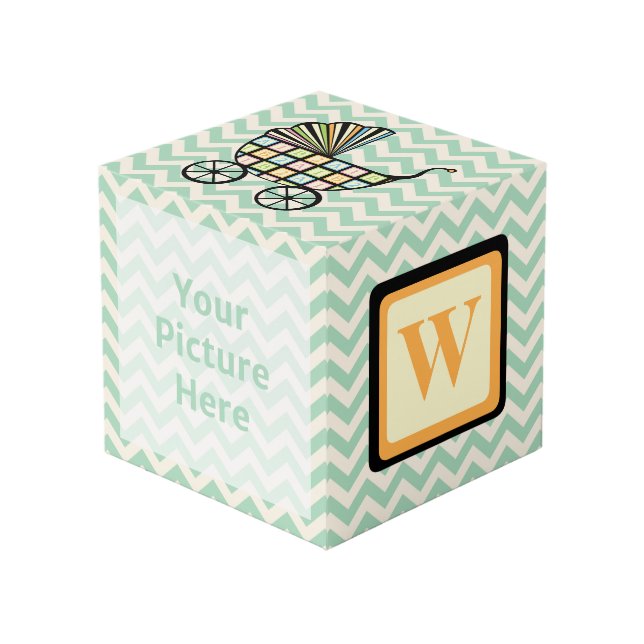 Baby's Blocks Stroller Photo Cube (Front Angled)