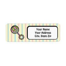 Baby's Blocks Stroller Return Address Label