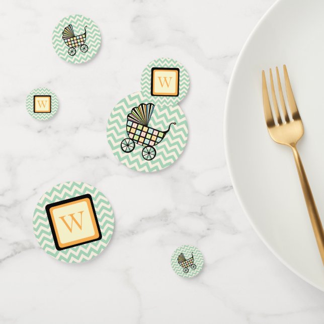 Baby's Blocks Stroller Table Confetti (Group)