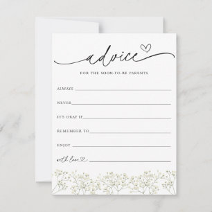 Baby's Breath Advice for the Parents Shower Card
