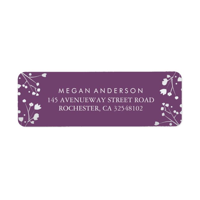 Baby's Breath Amethyst and Silver Wedding (Front)