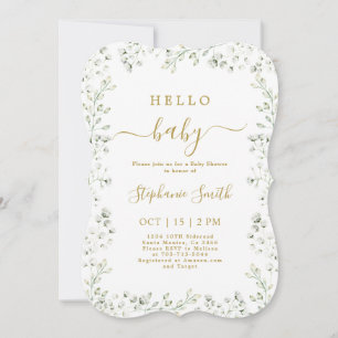 Baby's Breath Baby Shower Invitation