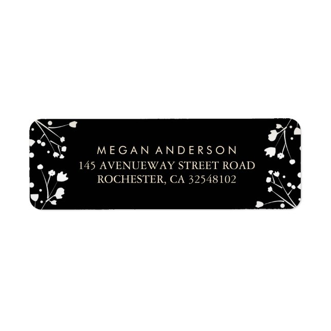 Baby's Breath Black and Gold Wedding (Front)