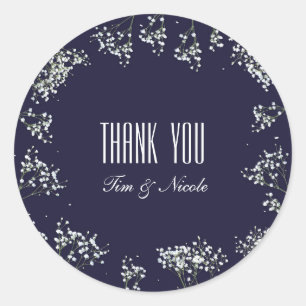 Baby's Breath & Blue floral Wedding Stickers