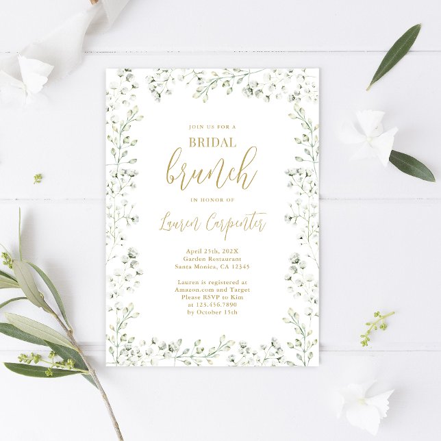 Baby's Breath Bridal Shower Invitation (Creator Uploaded)