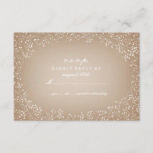 Baby's Breath Card Stock Inspired RSVP