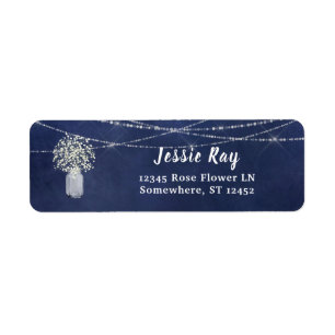 Baby's Breath Chalkboard Blu & String Light Return