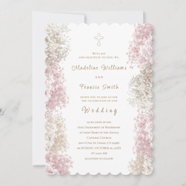 Baby's Breath flowers | Wedding Invitation (Front)