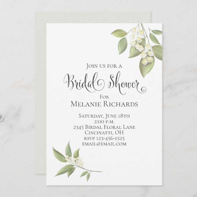 Baby's Breath Greenery Botanical Floral  Save The Date (Front/Back)