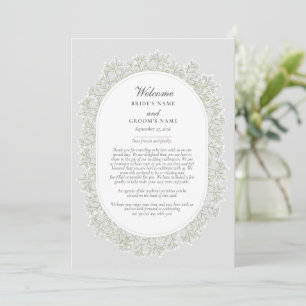 Baby's Breath Gypsophila Floral Wedding Itinerary Programme