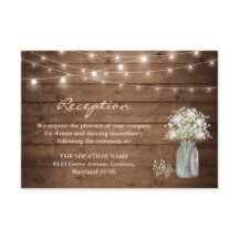 Baby's Breath Mason Jar Lights Wedding Reception