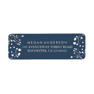 Baby's Breath Navy Wedding