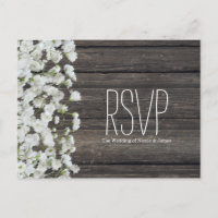 Baby's Breath on Rustic Wood Country Wedding
