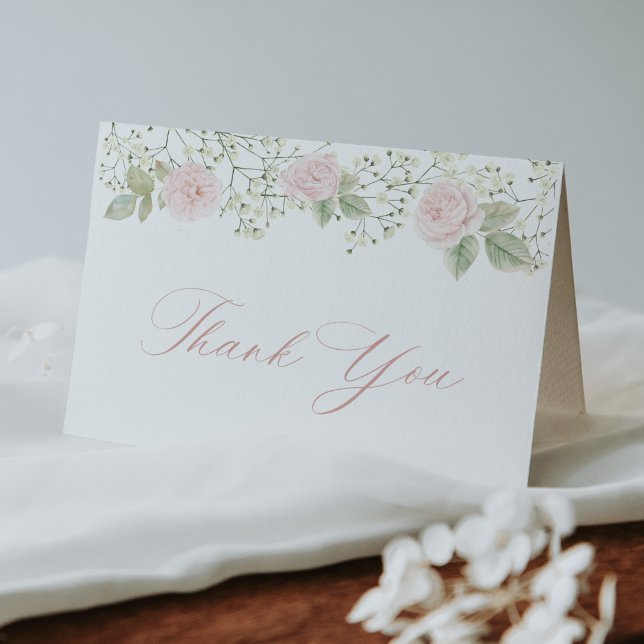 Baby's Breath Pink Roses Thank You (Creator Uploaded)