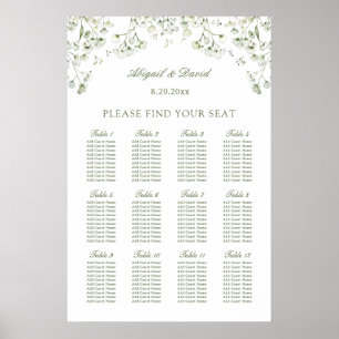 Baby's Breath Wedding Seating Chart