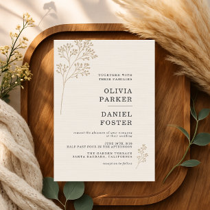 Baby's Breathe Wedding Invitation