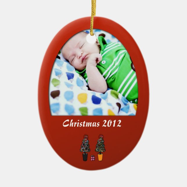 Baby's First 1st Christmas  Ornament (Front)