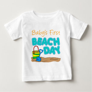 Baby's First Beach Day Baby T-Shirt