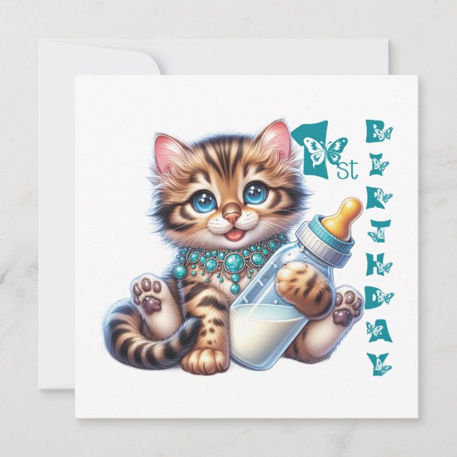  Baby's first birthday. Card (Front)