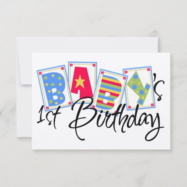 Baby's First Birthday Invitation (Front)
