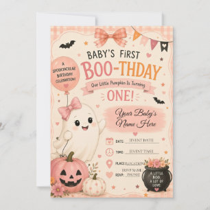 Baby's First Boo-thday Halloween Birthday Thank You Card