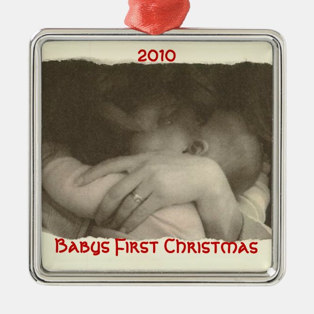 Babys First Christmas, 2010 Metal Tree Decoration (Front)