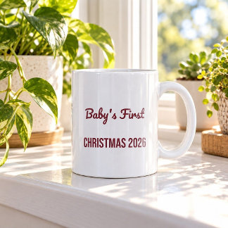 Baby's First Christmas 2026 Funny Mug