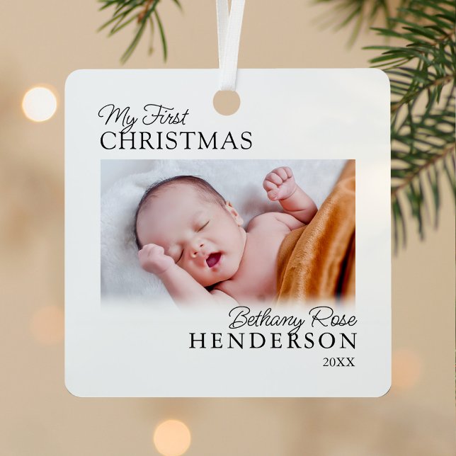 Baby's First Christmas 2 Photo Metal Tree Decoration (Creator Uploaded)