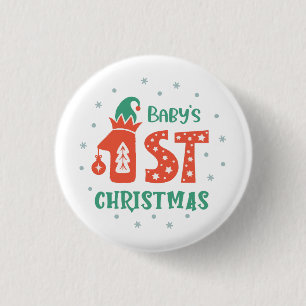 Baby's First Christmas 3 Cm Round Badge