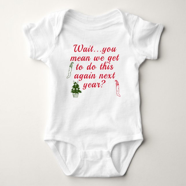 Baby's First Christmas Baby Bodysuit (Front)