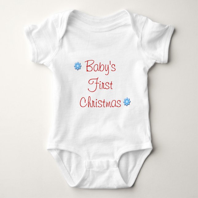Baby's First Christmas Baby Bodysuit (Front)