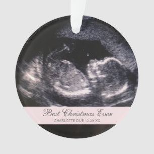 Baby's First Christmas Baby Girl Ultrasound Ornament