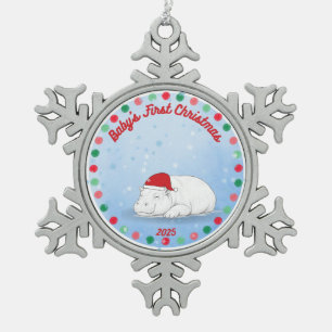 -Baby's First Christmas -Baby Hippo Ornament