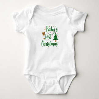 Baby's First Christmas body suit Baby Bodysuit