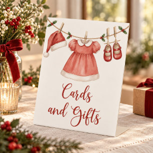 Baby's First Christmas Cards and Gifts Pedestal Sign
