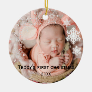Baby's first christmas ceramic tree decoration