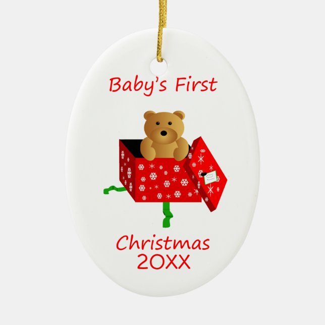 Baby's First Christmas Ceramic Tree Decoration (Front)