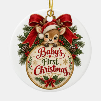 Baby's first Christmas Ceramic Tree Decoration